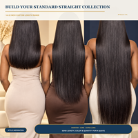 Extensions de Cheveux Humains 100% Naturels Remy, Lisses, Tissage Birman, 14-32 Pouces, Vente en Gros Personnalisée