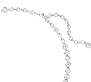 Collection de colliers de tennis classiques Cristaux blancs Plaqué argent Bijoux de conception de lunette gonflée pour le glamour de tous les jours - Product Image 4