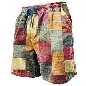 Pantalones cortos de verano para hombre, ropa de Gimnasio Profesional transpirable, pantalones cortos de playa elásticos con gráfico de cintura con cordón de bolsillo, 2017 - Product Image 1