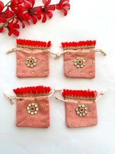 Kundan ถุง potli สำหรับของขวัญต้อนรับของชำร่วยงานแต่งงานและ haldi mehindi และ Sangeet ของชำร่วย - Product Image 3