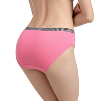 Ropa interior de punto acanalada transpirable para mujer al por mayor, bragas a prueba de fugas, tangas, ropa interior más dulce y menos acanalada