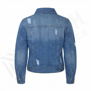 Vestes en jean pour femmes OEM, vêtements décontractés en jean, veste boutonnée d'automne, veste oversize pour femmes, mode tendance streetwear, couleur personnalisée - Product Image 2