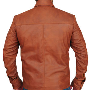 แจ็คเก็ตหนังวัวสำหรับผู้ชายรุ่นใหม่ คุณภาพสูง ออกแบบตามสั่ง สำหรับฤดูหนาว กันน้ำ ระบายอากาศได้ดี บริการ OEM สไตล์ไฮสตรีท - Product Image 4