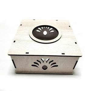 Tulay en bois carré serviette en tissu porte-papier boîte pour voiture porte-papier en bois support pour cuisine à domicile - Product Image 2