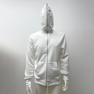 Sudadera con capucha y cremallera completa para hombre, 100% algodón, oversize, con logo personalizado frontal, estilo casual, hip hop, deportivo, para invierno - Product Image 6
