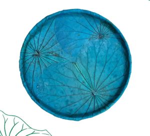 Bandeja de almacenamiento de hojas de loto ecológica hecha a mano, organizador natural de Vietnam - Product Image 4