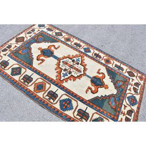 Alfombra Kilim Beige Naranja 4,4x7 pies Alfombras turcas - Product Image 4