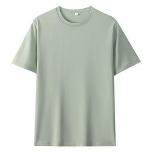 Camiseta de Cuello Redondo de 180g Personalizada OEM para Hombre y Mujer, Color Sólido, Holgada y Cómoda, Camiseta Versátil para Hombre - Product Image 3