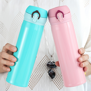 CL 500ml Stainless Steel Vacuum <b>Flask</b> Pop Up Lid Bounce Thermos <b>Bottle</b> for Travel Outdoor Car Fitness - Product Image 5