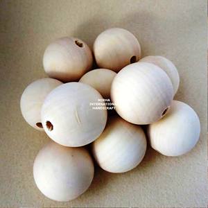Cuentas artesanales de madera con agujero grande Natural sin terminar redondas cuentas de madera de colores personalizadas en forma y tamaño entrega rápida desde la India - Product Image 3