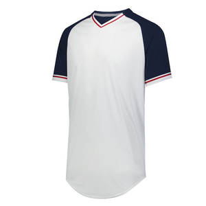 2023 superventas Jersey con cuello en V ajuste suelto nombre número estampado Top equipo desgaste béisbol Softball jugadores de talla grande cadera transpirable - Product Image 4