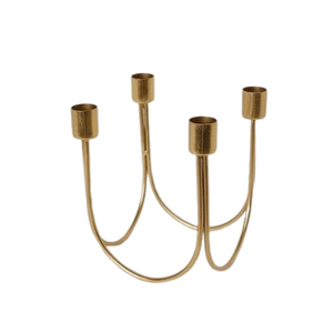 Portavelas de mesa de Metal regalo de Navidad candelabro dorado de moda exclusivo hogar sala de estar fiesta evento Decoración - Product Image 2