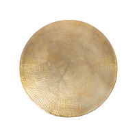 Table Basse en Aluminium Texture Martelée Plateau Rond Style Nordique Pour Salon et Chambre à Coucher