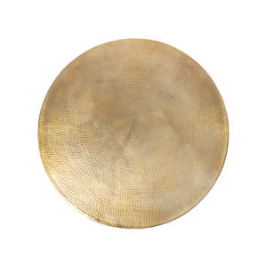 Mesa de centro de aluminio con textura martillada, tapa redonda, estilo nórdico para sala de estar y dormitorio - Product Image 2