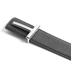 Top Luxury Designer Brand Steel T Buckle <b>Belt</b> Men High Quality Women Genuine Leather Dress Strap <b>Jeans</b> Waistband Grey - Product Image 4