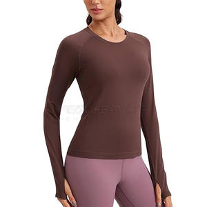 เสื้อโยคะ2024แขนยาวทรงหลวมเสื้อโยคะระบายอากาศได้ดีน้ำหนักเบาผลิตจากปากีสถานสำหรับฤดูร้อน - Product Image 1