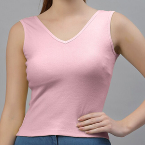 เสื้อกล้ามครอปถักของผู้หญิงผ้าคอตตอนเนื้อนุ่มระบายอากาศได้ดีชุดออกกำลังกายในยิมแบบลำลองสำหรับฤดูหนาว - Product Image 6