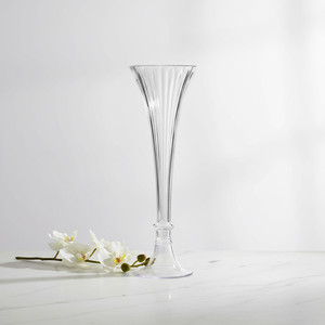 VTV3320 - Flare Fluted Clarinet Trumpet <b>Vase</b> - 19.75 - Product Image 2