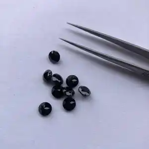 Natürlicher schwarzer Onyx facettiert 5mm runder Schnitt lose Edelsteine Hersteller Kaufen Sie Bulk Großhandels preis Steine für die Schmuck herstellung