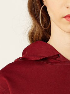 Sweat à capuche court OEM pour femmes, sweat à capuche en molleton de coton/polyester, prix de gros, sweat à capuche américain - Product Image 2