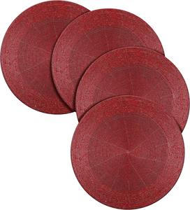 Most Trending Luxury Hand Embroidered Eco-Friendly Customizable Beaded Coaster Dinnerware <b>Placemats</b> High Quality Solid Pattern - Product Image 3