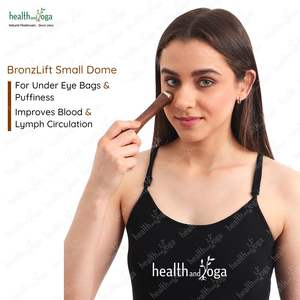 HealthAndYoga Ayurveda BronzLift Kansa <b>Wand</b> Dual Sided Bronze Caps with Beauty Oil Vial Face Yoga Tool for Sculpting <b>Massage</b> - Product Image 3