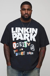 T-shirt en coton surdimensionné pour homme Qwerty Live in Tokyo 2016, manches régulières, col rond, décontracté, uni, écologique, style urbain - Product Image 1