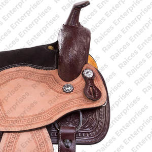 Selle de cheval en cuir véritable occidental de haute qualité de style dernier cri 2025 Logo personnalisé imprimé - Product Image 6