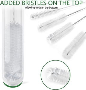 Brosse de nettoyage en gros pour pailles, 7,87 pouces de long, en acier inoxydable et nylon, pour pailles réutilisables - Product Image 4