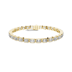 Bracelet en diamant de laboratoire taille émeraude 9,3 carats, clarté VVS-VS EF, or 18 carats, 14 carats, 10 carats et argent 925, or rose, or jaune, or blanc - Product Image 4