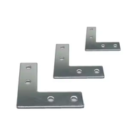 Vente chaude Chine Fabricant 4 Trous L Forme 30 Connecteur En Acier Au Carbone Plaque En Aluminium pour 30*30 Aluminium T Slot Profil