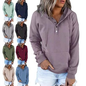 Sudaderas con capucha transpirables para mujer Ropa de mujer de calidad superior Sudaderas con capucha Ropa informal Superventas OEM Jersey de color de contraste para mujer - Product Image 5