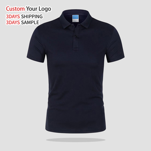 เสื้อเชิ้ตแขนสั้นผู้ชายคุณภาพสูง OEM คอปกแบบเรียบ แห้งเร็ว ผ้าถักโพลีเอสเตอร์ 180 กรัม สไตล์ลำลอง รับสกรีนโลโก้ด้วยเทคนิคการพิมพ์แบบเข็ม - Product Image 3