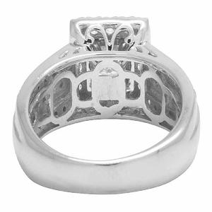 Anillo de plata esterlina S925 con diseño cuadrado de diamante Moissanite redondo y Princesa para mujer - Product Image 4