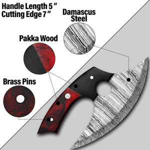 Hacha de pizza personalizada de calidad superior, hoja de acero inoxidable, herramienta de cocina Industrial, Funda de cuero, embalaje personalizado de Color - Product Image 3