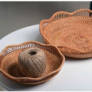 ถาดหวายขนาดกะทัดรัดสำหรับขนมขบเคี้ยวและอาหารเรียกน้ำย่อย-เหมาะสำหรับงานปาร์ตี้และงานต่างๆ - Product Image 2