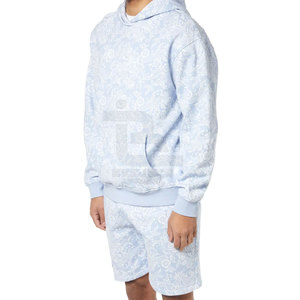 Men's Slim Fit Top Material Long <b>Sleeve</b> <b>Hoodie</b> & <b>Shorts</b> Set Solid Pattern Plus Size for Winter Online Sale - Product Image 4