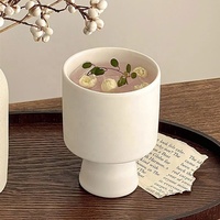 Style chinois créatif verre rond grand mignon tasses café Latte thé eau lait sans poignée tasses