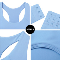 Soutiens-gorge de sport à fort impact pour femmes, soutien-gorge de sport à compression à couverture complète, rembourré, avec bretelles réglables
