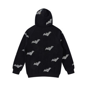 Unisex Distressed Zip-up Hoodie Custom <b>Men's</b> Heavy French Terry Streetwear <b>Jacket</b> <b>Lined</b> Design Logo Winter Season Hooded Solid - Product Image 2