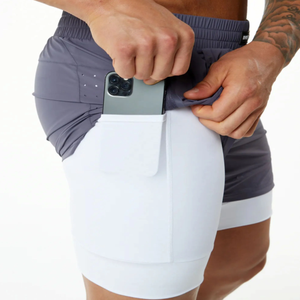 Pantalones cortos deportivos de hombre personalizados de alta calidad OEM al por mayor, ropa de entrenamiento atlético de verano, tela de malla, cierre de cordón, decoración de logotipo - Product Image 5