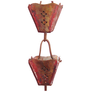 Chaîne de pluie carrée en aluminium au design vintage antique, avec coupelles en cuivre pour l'extérieur – Meilleures ventes – Fournisseurs en gros - Product Image 1