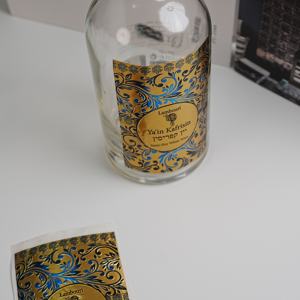 Mold Cost Needed Custom High-end Waterproof Reusable Metal <strong>Labels</strong> for Wine &amp; <strong>Vodka</strong> Beverage Packaging Embossed/Debossed Finish Adhesive Sticker - Product Image 4