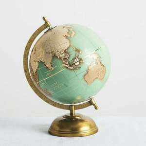 Globe décoratif en métal de qualité supérieure avec un cadre en fer robuste et un design moderne élégant pour la maison et le bureau, en provenance d'Inde - Product Image 2