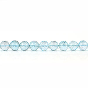 Taladro facetado en forma de bola azul cielo Natural de alta calidad, piedras preciosas sueltas de tamaño libre para joyería, cuentas de piedra al por mayor - Product Image 2