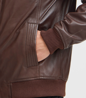 Veste en cuir de haute qualité Veste en cuir personnalisée Vêtements tendance Veste en cuir pour homme