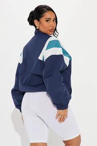 Chaquetas cortavientos de alta calidad para mujer, bloque de color, logotipo personalizado, entrenamiento físico, correr, ocio, deporte, chaqueta con cremallera completa - Product Image 5