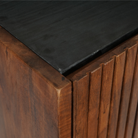 Mangohouten Rosa 145 cm Dressoir Buffet en bois massif pour chambre à coucher salon et cave à vin meubles de maison