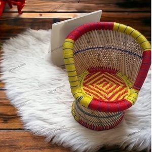 Nouveau design de chaise en osier Montessori colorée pour enfants chaise d'activités pour enfants produit pour tout-petits chaise en bambou de style vintage - Product Image 3