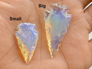 Pointe de flèche en opalite naturelle flèche en cristal sculpté pierre précieuse naturelle cristal de guérison couleur blanche oiseau silex flèche fabriquée à la main - Product Image 4